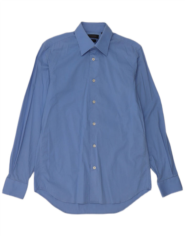 Camisa masculina Calvin Klein tamanho 38 15 algodão azul médio