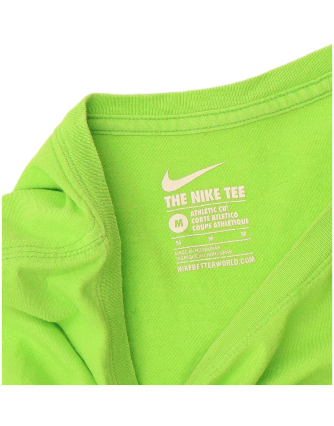 NIKE Mens Athletic Cut T-Shirt Top Médio Algodão Verde