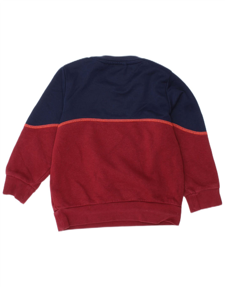 ADIDAS Meninos Graphic Sweatshirt Jumper 3-4 Anos Marrom Colourblock Algodão