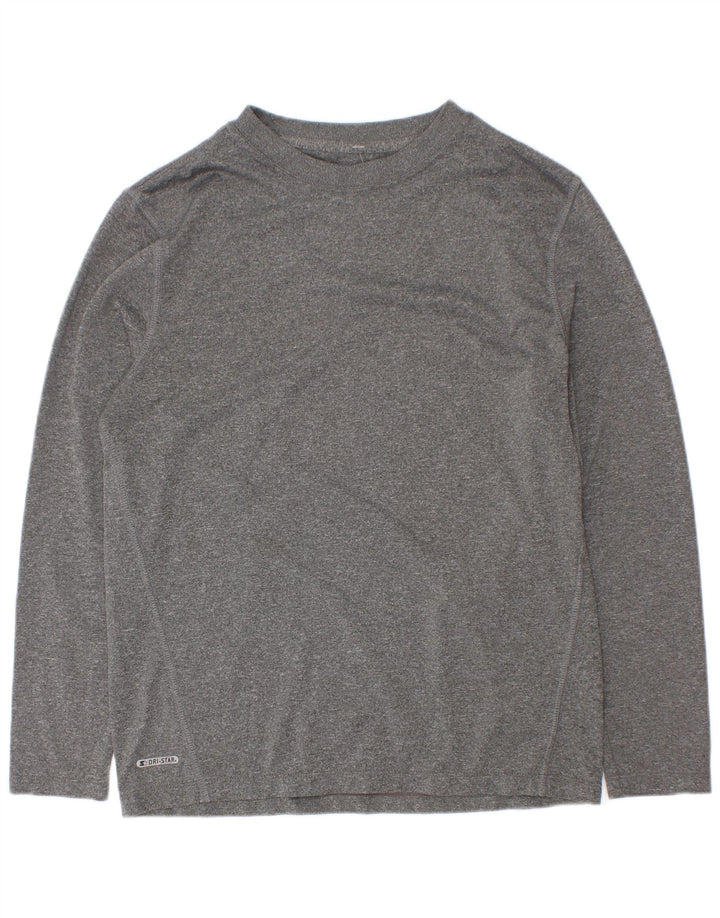 Blusa Starter Menino Manga Longa 10-11 Anos Grande Poliéster Cinza Manchado