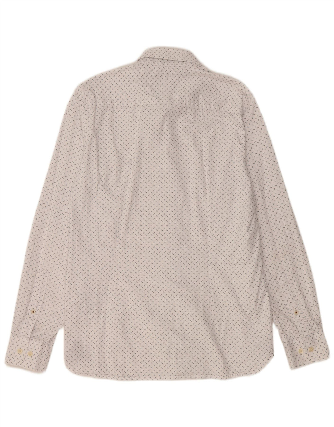 Camisa masculina Tommy Hilfiger Slim Fit médio algodão manchado branco