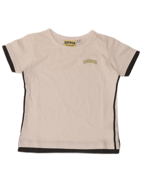 Camiseta Reebok Boys Training Top 13-14 Anos XL Branco Colorblock Algodão