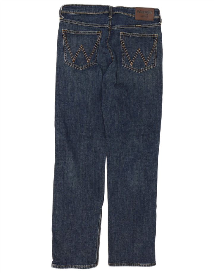 Wrangler Mens Regular Fit Jeans Reta W30 L30 Azul Algodão