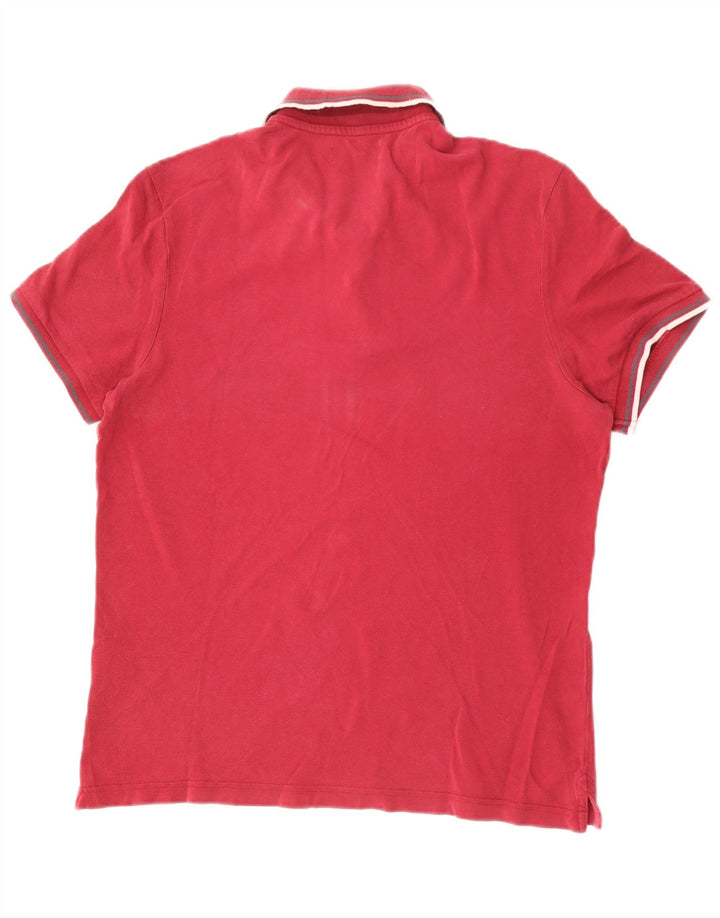 Camisa polo masculina DIADORA de algodão listrado marrom médio