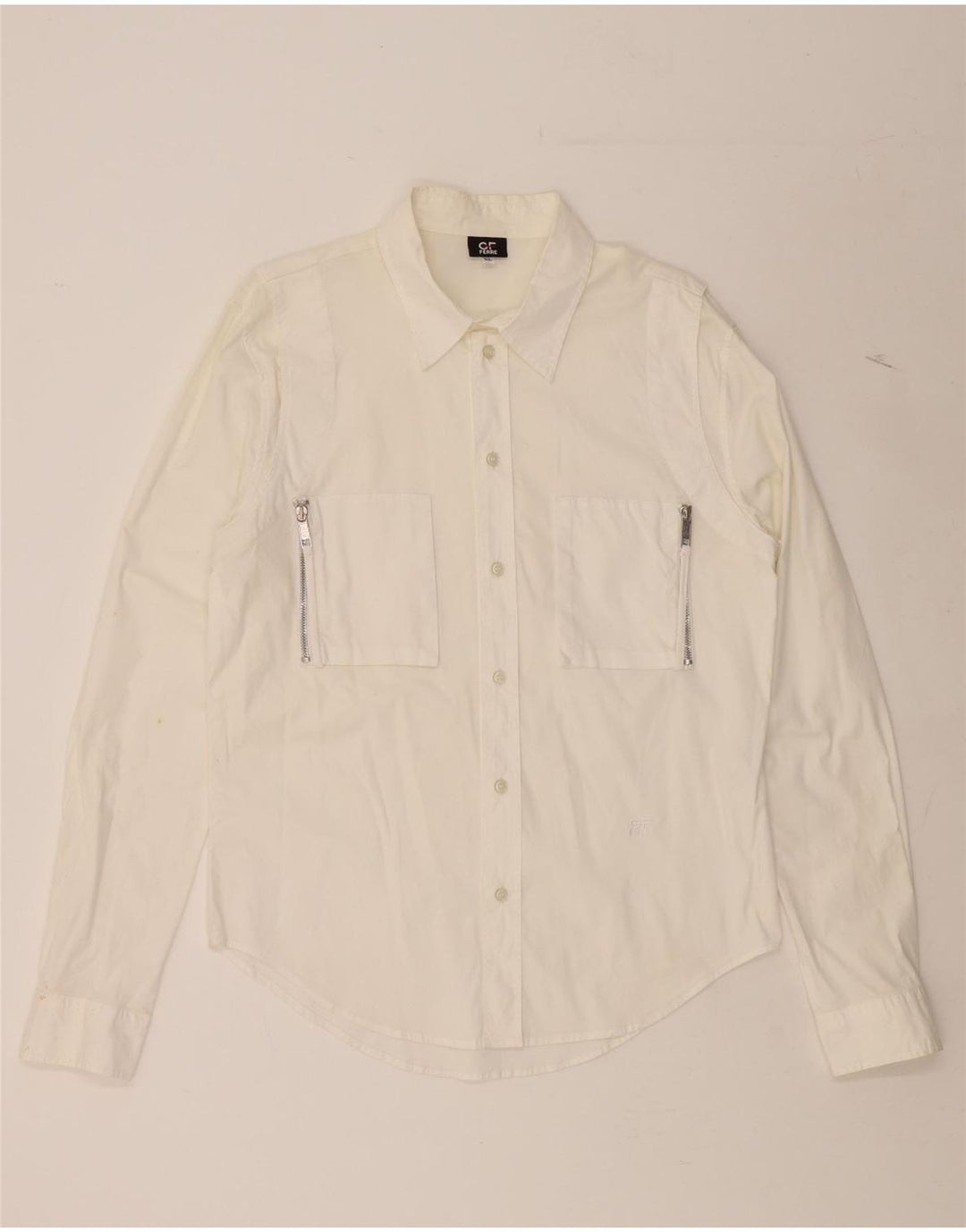 GF FERRE Boys Shirt 15-16 Years XL White Cotton Vintage GF Ferre and Second-Hand GF Ferre from Messina Hembry 
