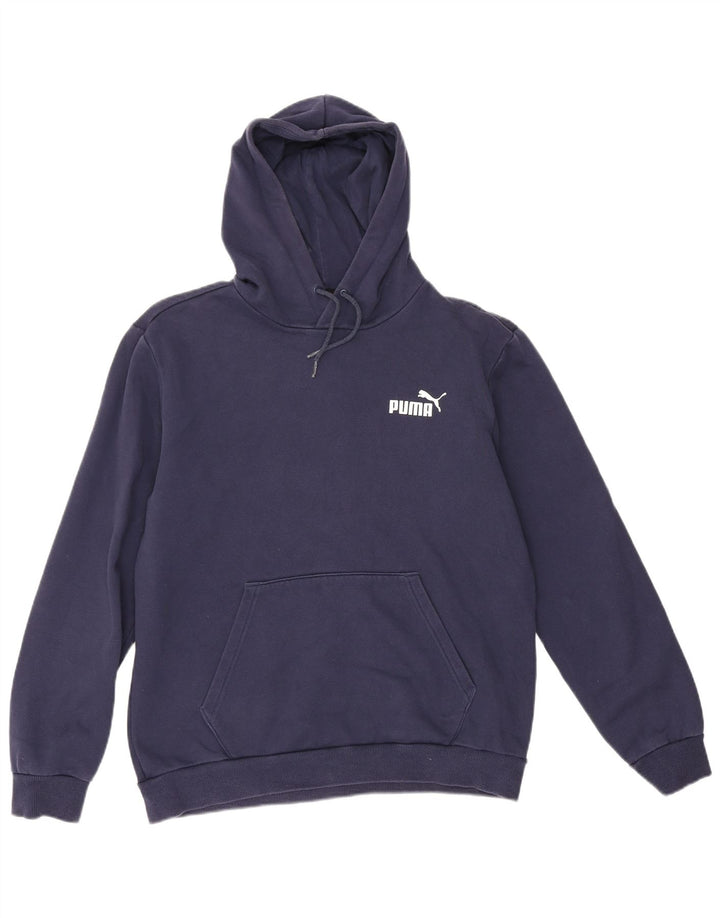 Puma Mens Hoodie Jumper Médio Algodão Azul Marinho