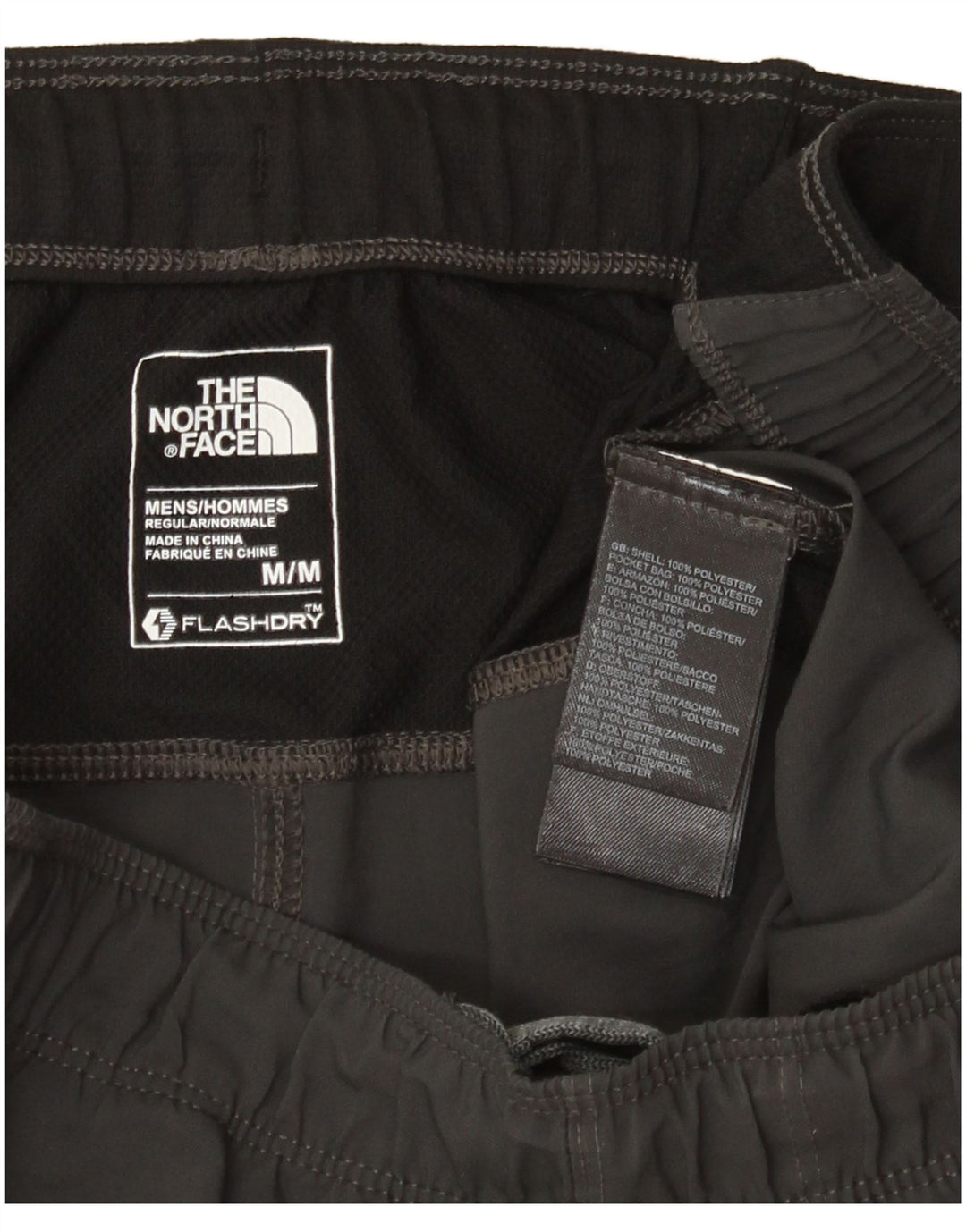 The North Face Mens Sport Shorts Médio Cinza Colorblock Poliéster
