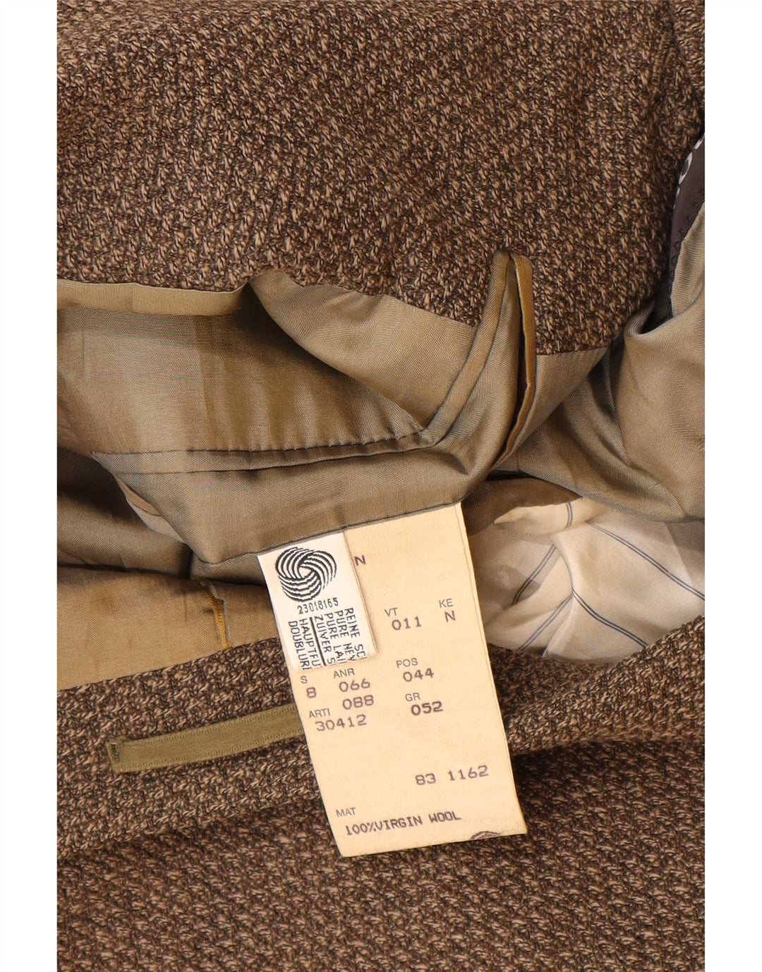 Jaqueta Blazer Masculina Hugo Boss com 3 Botões EU 52 XL Lã Virgem Marrom