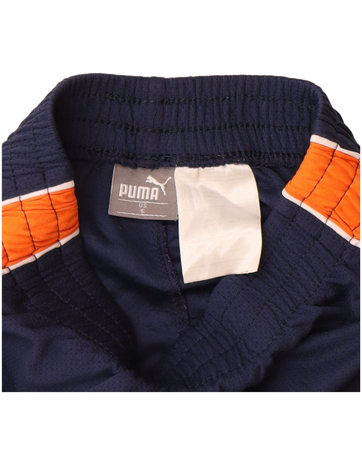 Shorts esportivos femininos Puma US 6 médio azul marinho colorblock poliéster