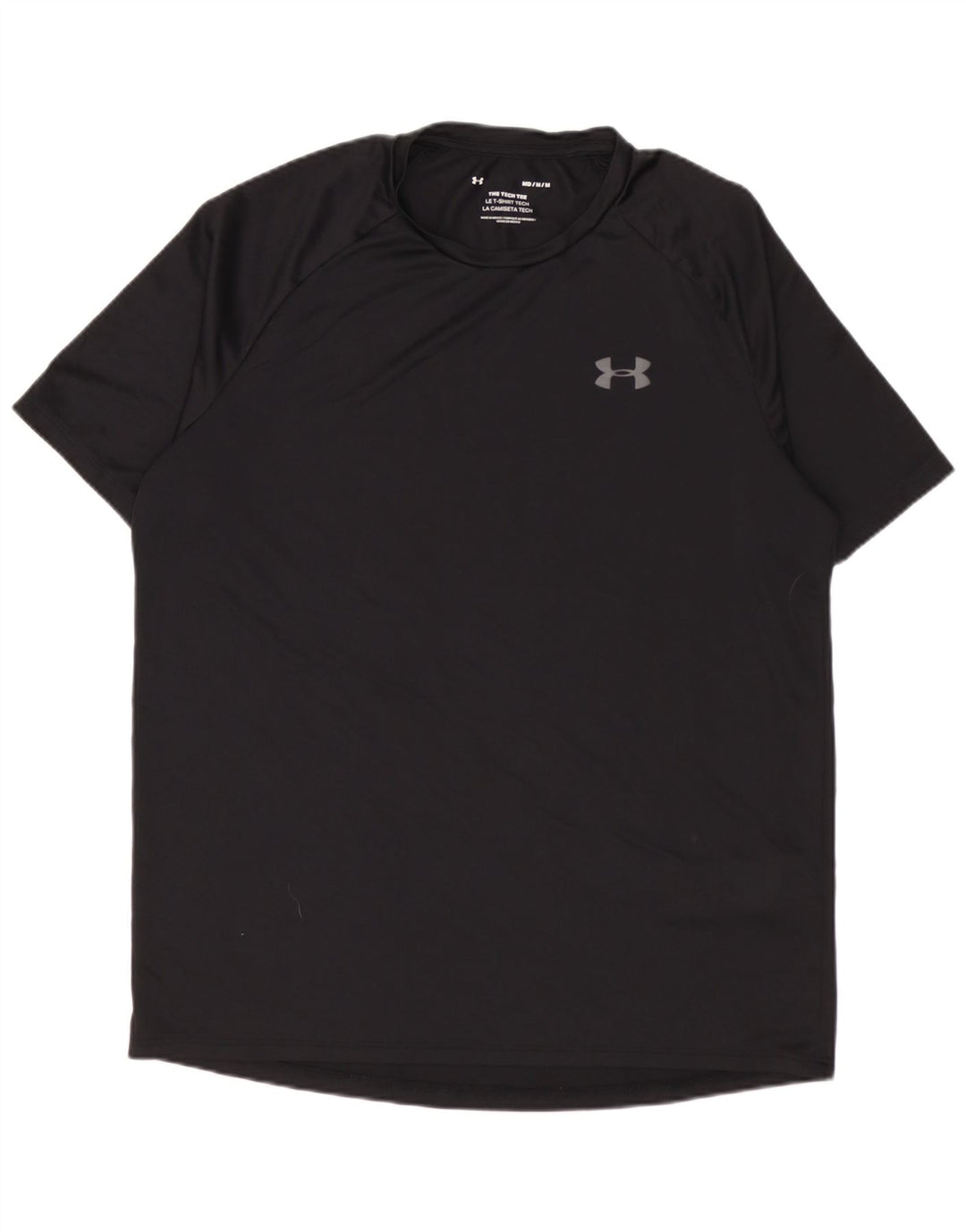 Under Armour Mens Camiseta Top Médio Poliéster Preto