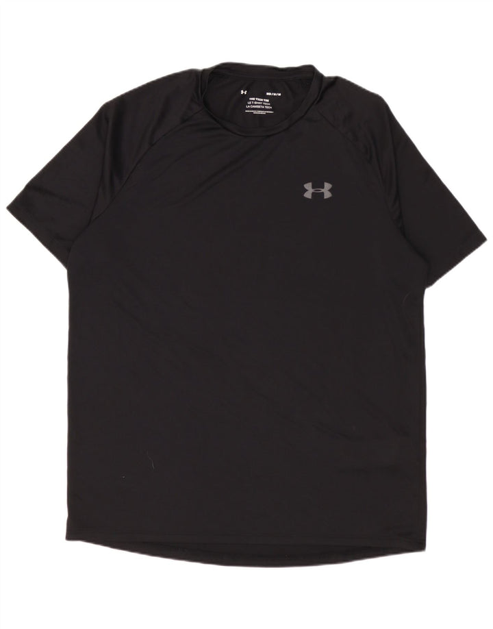 Under Armour Mens Camiseta Top Médio Poliéster Preto