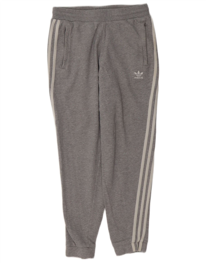 Calça de treino masculina ADIDAS joggers pequeno algodão cinza