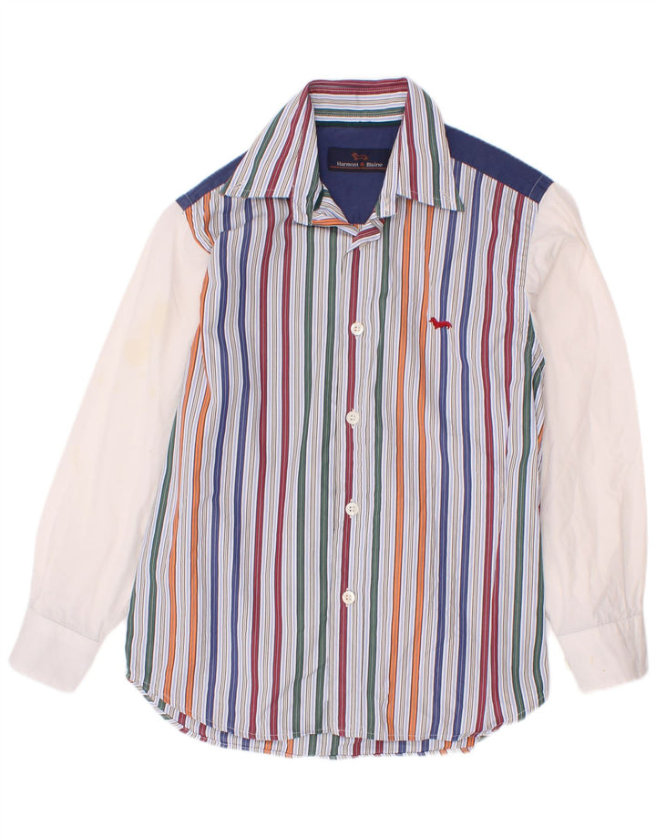 Camisa masculina Harmont & Blaine 10-11 anos média listrada multicolorida algodão
