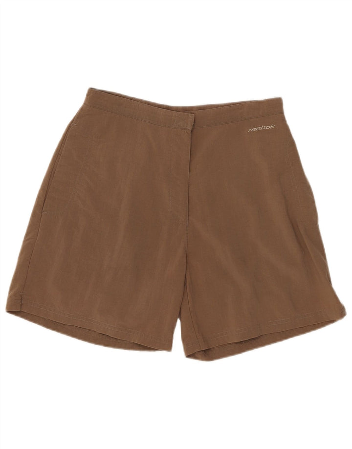 Shorts de caminhada feminino Reebok UK 12 médio W28 marrom poliamida