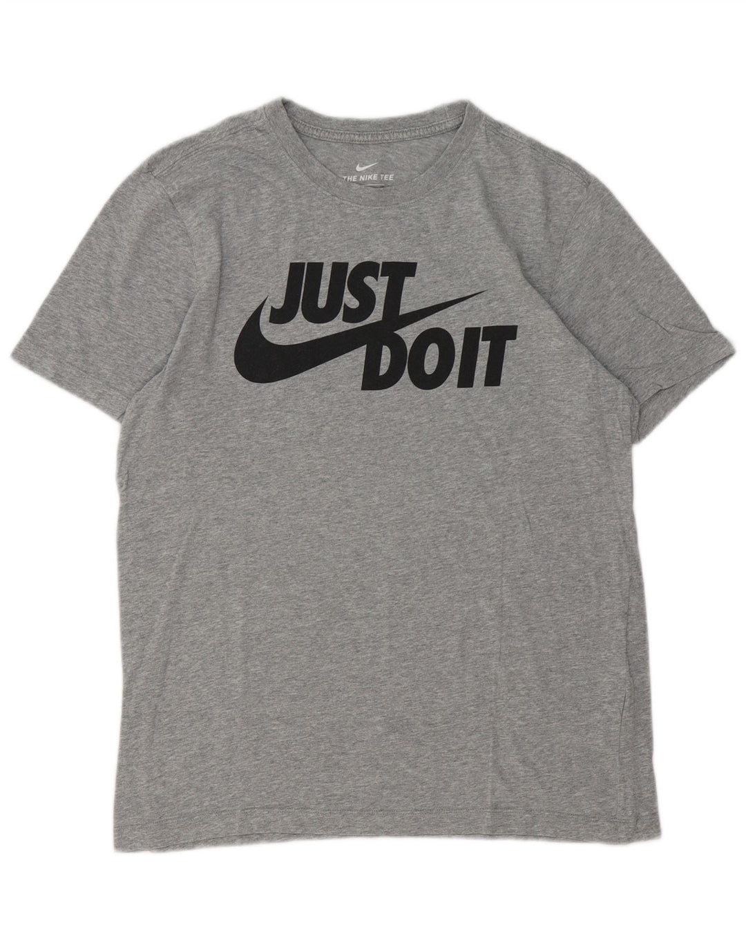 Camiseta Nike masculina gráfica Top médio cinza manchado de algodão