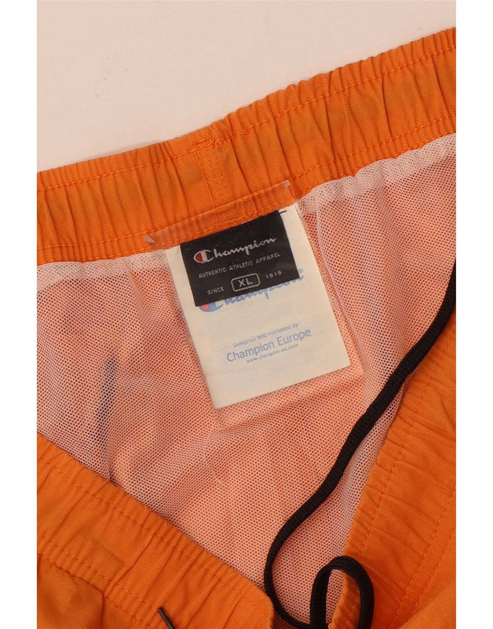 Shorts de natação masculino Champion XL laranja algodão