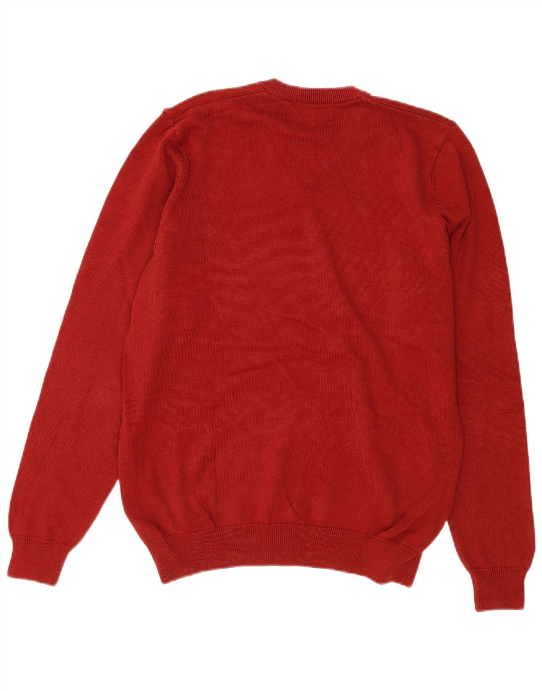 Suéter masculino Marks & Spencer com decote em V médio vermelho