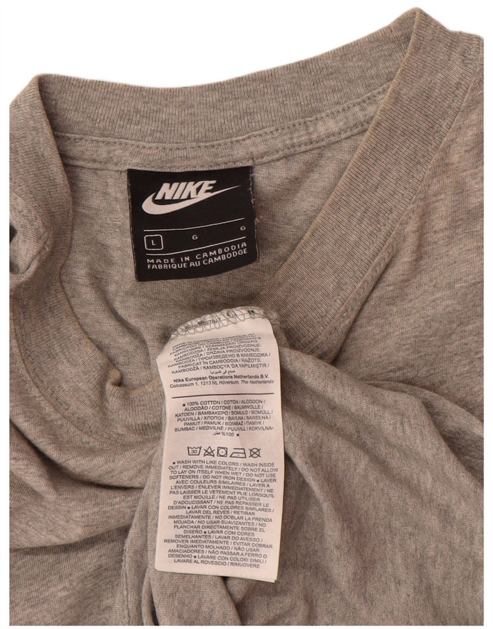 Camiseta masculina Nike grande algodão cinza