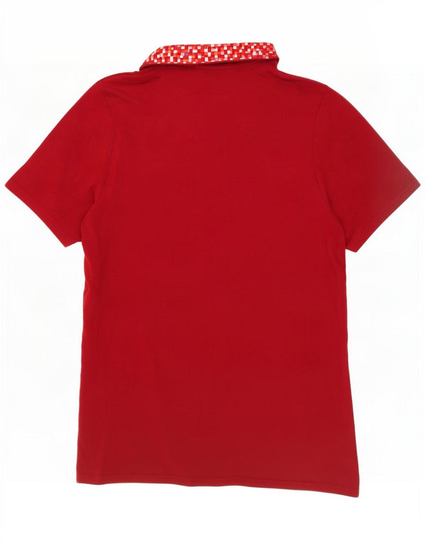 Camisa polo masculina New Balance Liverpool Graphic pequena de algodão vermelho