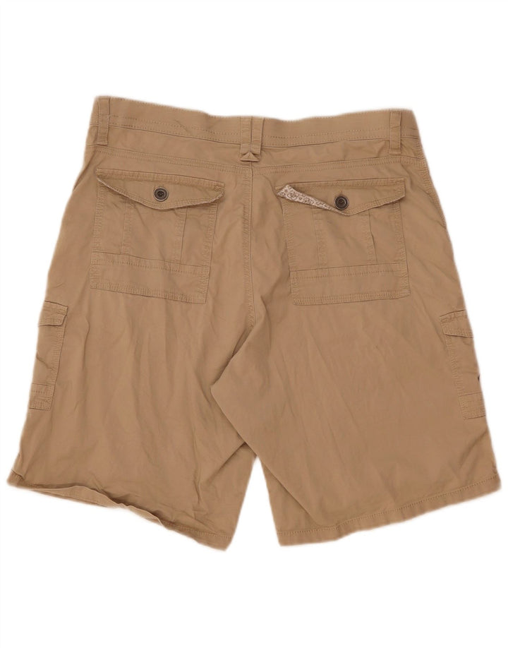 Shorts cargo feminino vintage US14 W34 algodão cáqui