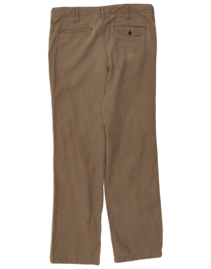 Calças Dockers masculinas retas Chino W34 L34 algodão cinza