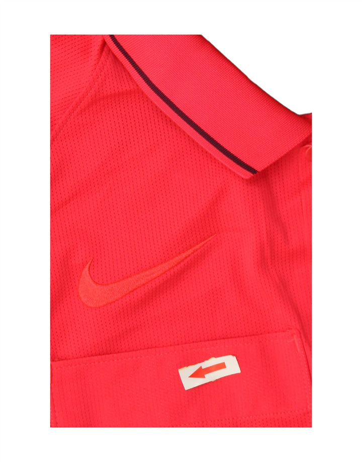 Camisa polo masculina Nike Dri Fit médio rosa colorblock poliéster