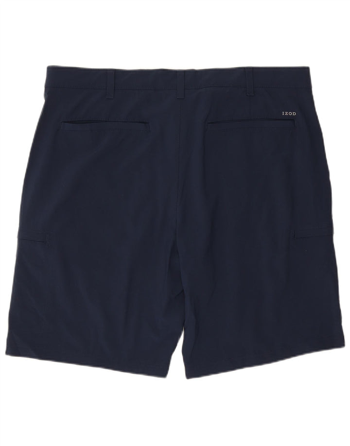 Shorts cargo masculino IZOD W38 XL poliéster azul marinho