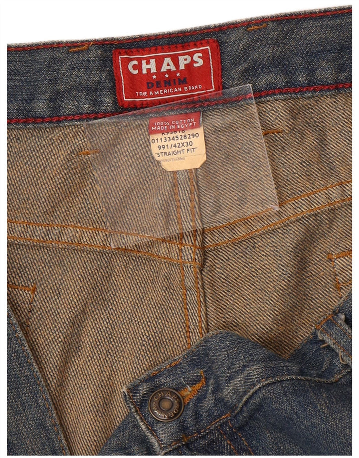 Calça jeans reta masculina CHAPS W42 L30 algodão azul