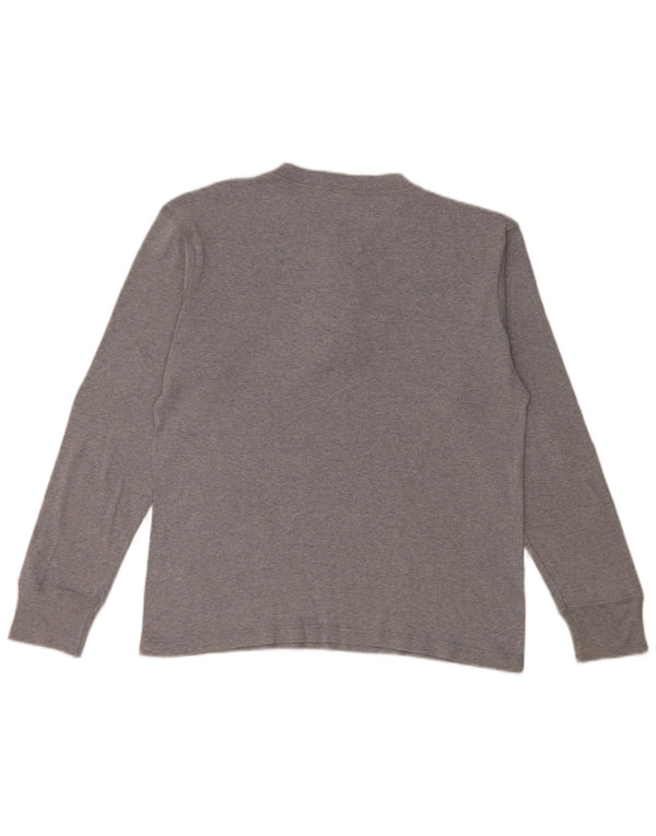 Top masculino Levi's manga comprida grande algodão cinza