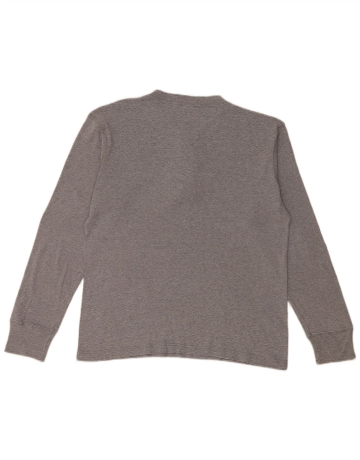 Top masculino Levi's manga comprida grande algodão cinza