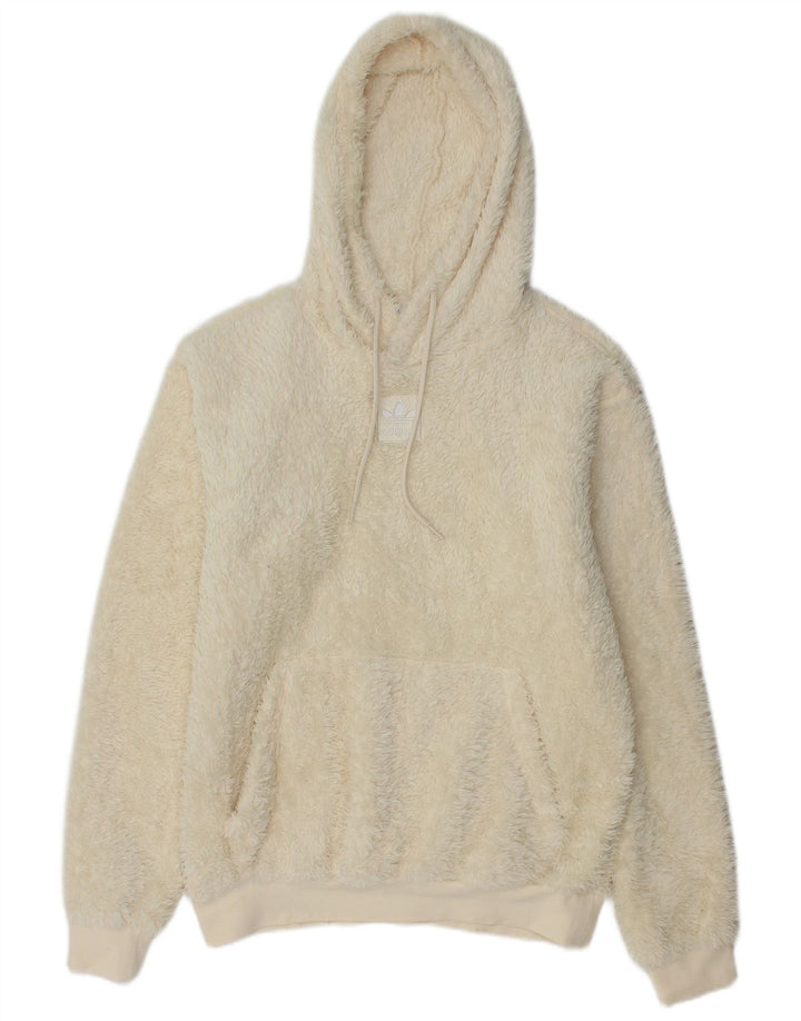 Adidas Mens Hooded Fleece Jumper XS Bege Poliéster