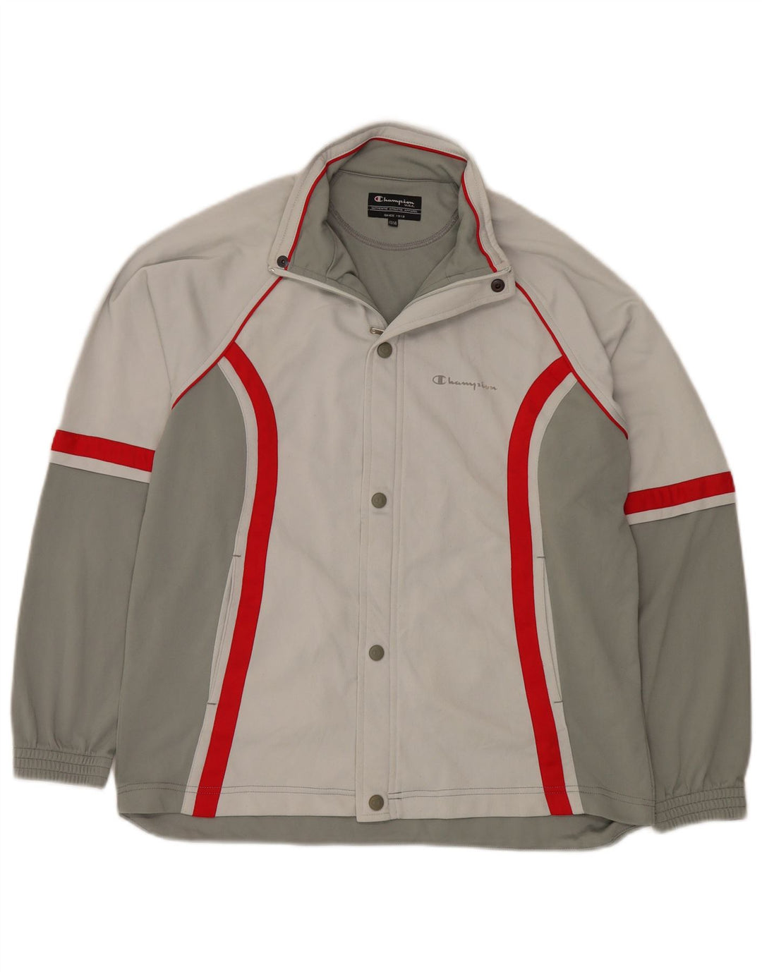 Jaqueta Champion Meninos Treino Top 13-14 Anos Cinza Colorblock Poliéster