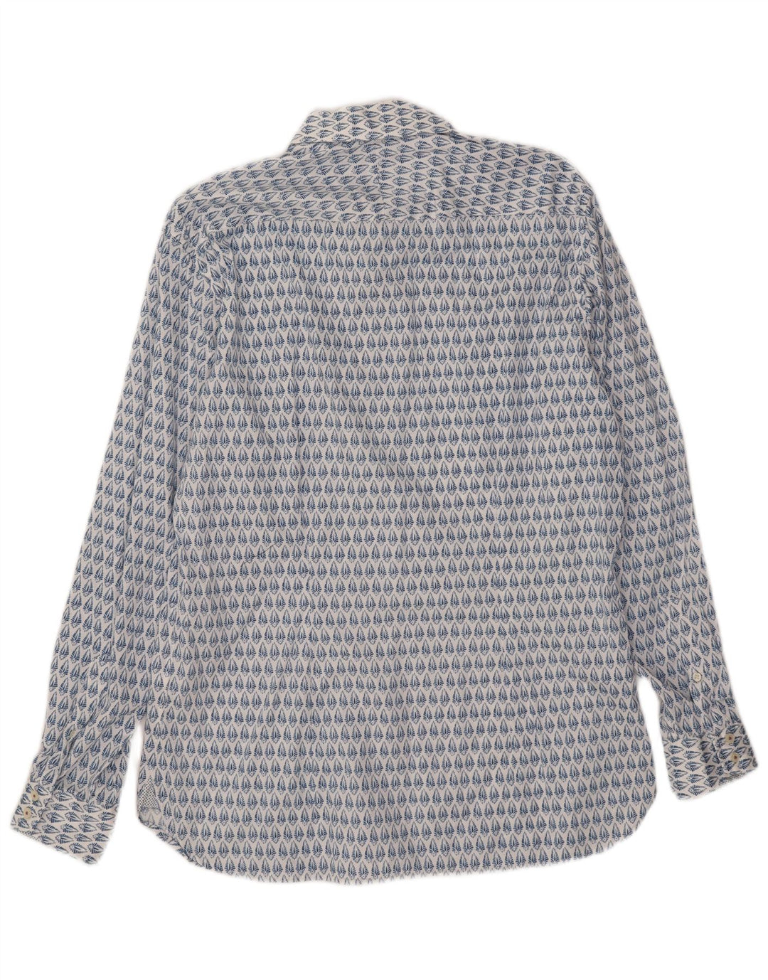 Camisa masculina Ted Baker tamanho 16 grande algodão floral azul