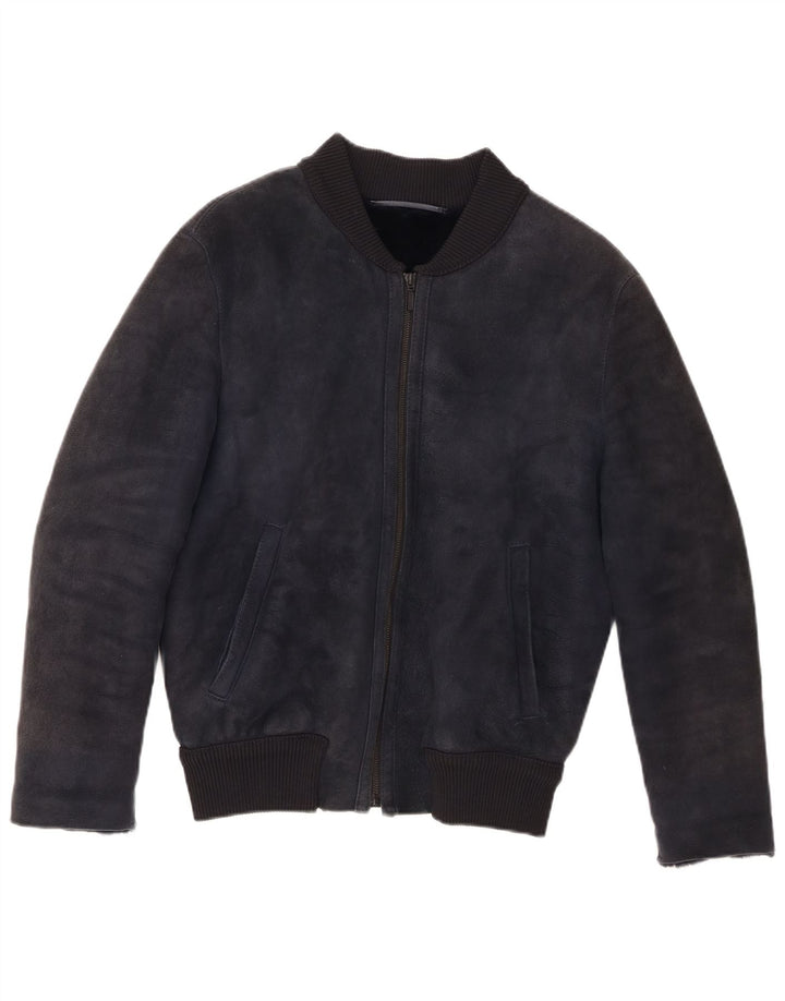 CPL1953 Jaqueta Bomber Shearling Feminina UK 20 2XL Azul Marinho Shearling