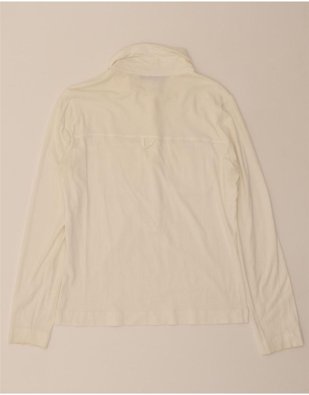 VINTAGE Womens Long Sleeve Polo Shirt IT 48 XL White Cotton Vintage Vintage and Second-Hand Vintage from Messina Hembry 