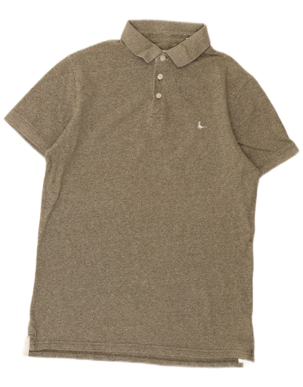 Camisa polo masculina Jack Wills XS cáqui algodão manchado