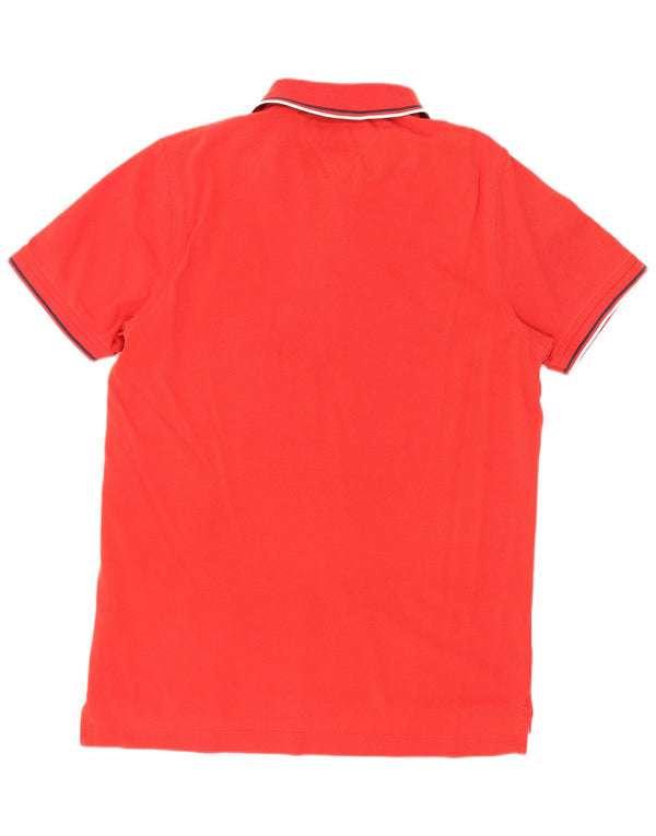 Camisa polo masculina Tommy Hilfiger Slim Fit grande algodão vermelho