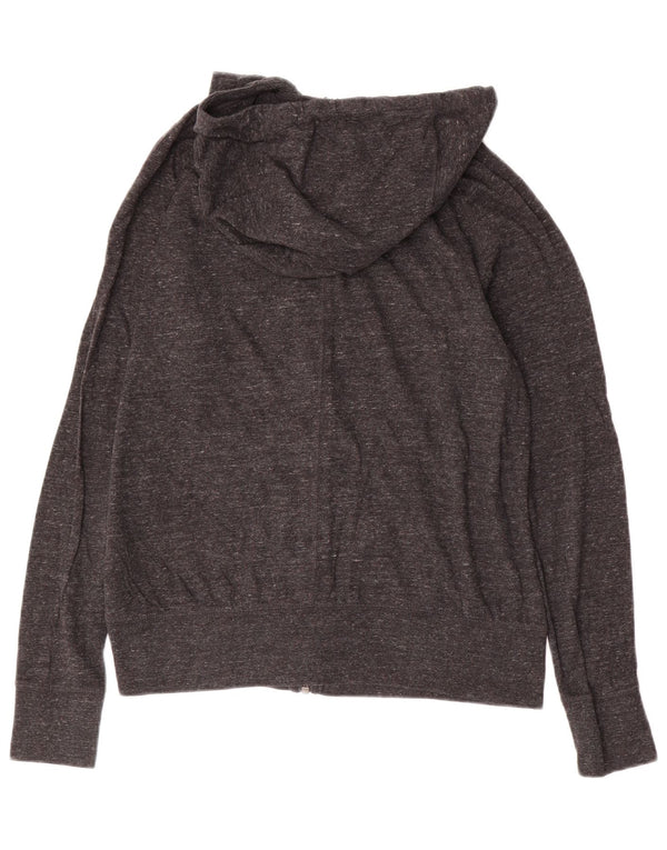 Suéter feminino Nike com capuz e zíper UK 16 grande algodão manchado cinza