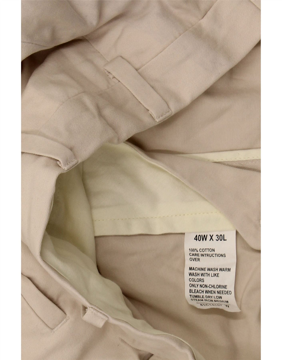 NAUTICA Mens Pegged Suit Trousers W40 L30 Beige Cotton Vintage Nautica and Second-Hand Nautica from Messina Hembry 