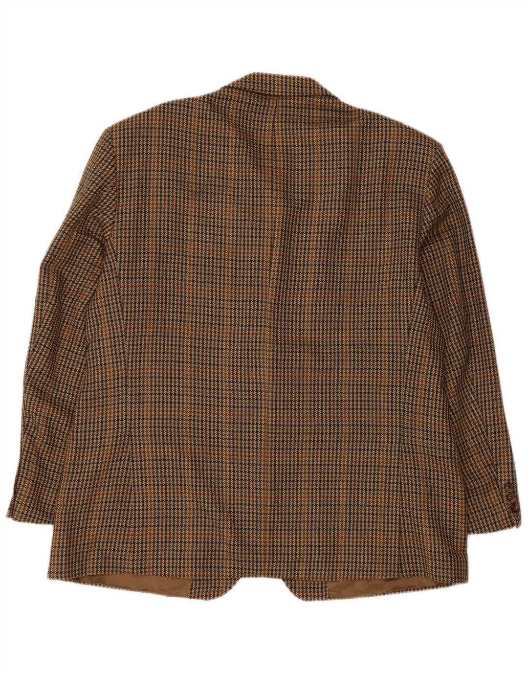 Jaqueta blazer masculina de 2 botões Marks & Spencer Reino Unido 44 2XL marrom Houndstooth