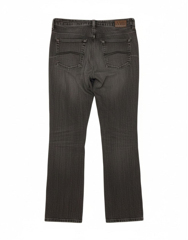 ARMANI Masculino Bootcut Jeans W30 L28 Cinza Clássico