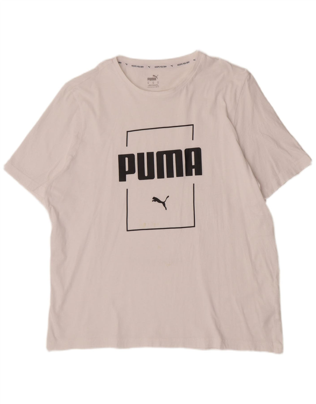 Camiseta masculina Puma Graphic Top XL algodão branco