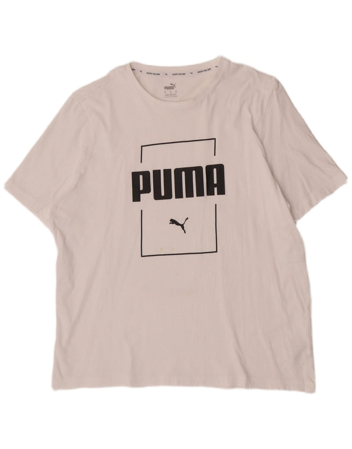 Camiseta masculina Puma Graphic Top XL algodão branco