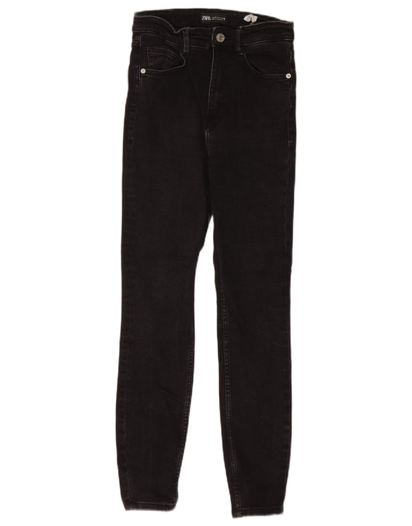 Calça jeans skinny feminina Zara EU 36 XS W26 L26 algodão preto