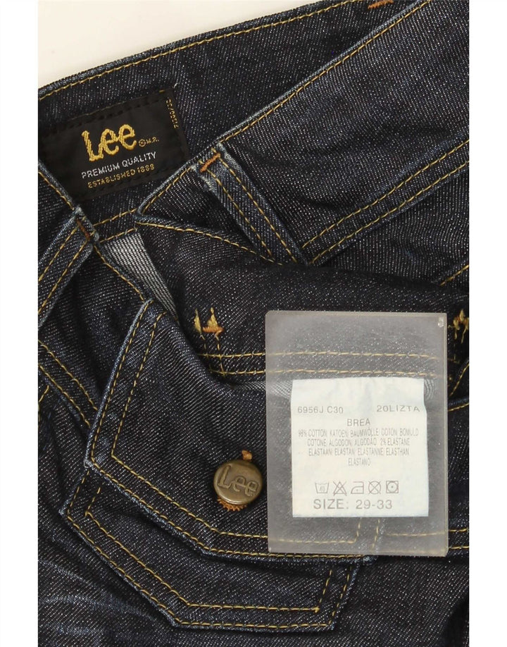 Lee Womens Brea Slim Jeans W29 L33 Azul Marinho Algodão