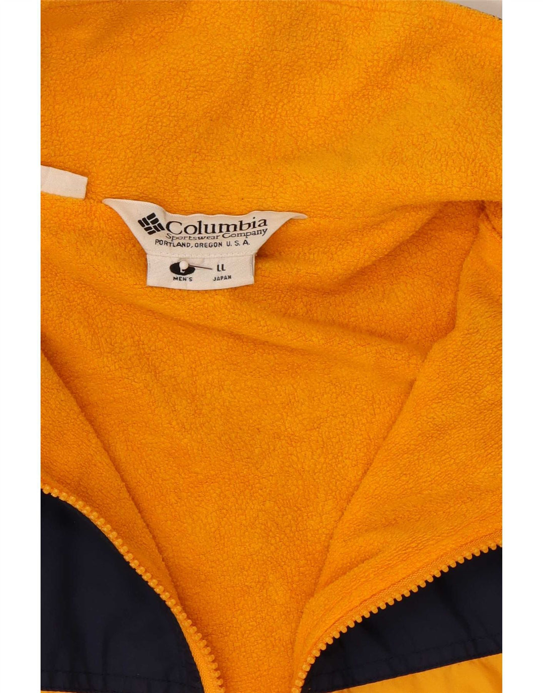 Jaqueta corta-vento masculina Columbia UK 40 grande bloco colorido amarelo