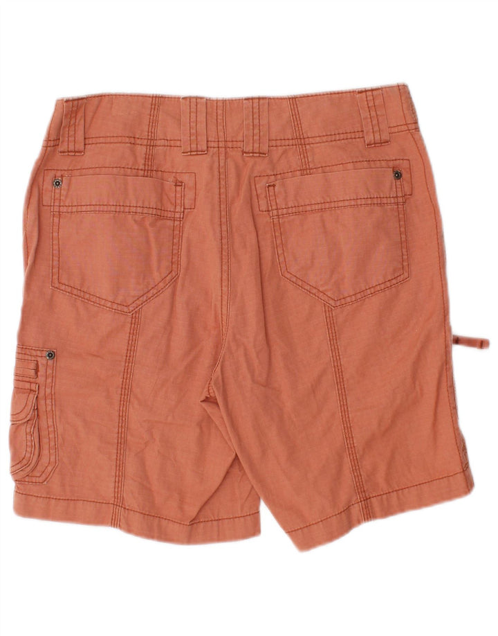 EDDIE BAUER Shorts cargo feminino EUA 2 XS W28 algodão laranja