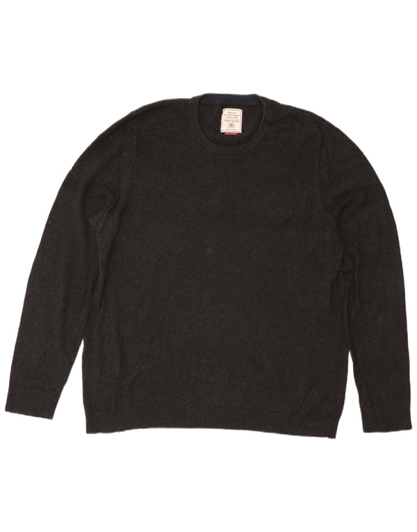 Suéter masculino Fat Face com gola redonda 2XL algodão cinza
