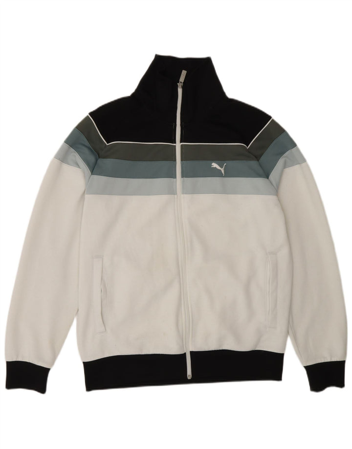 Nike Mens Tracksuit Top Jacket Médio Branco Colourblock Poliéster