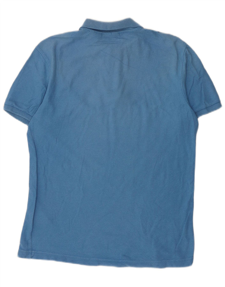 Camisa polo masculina Fila pequena azul algodão